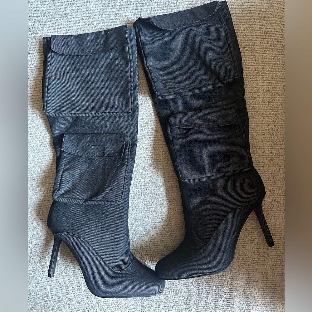 Knee-High Women's Cargo Boots